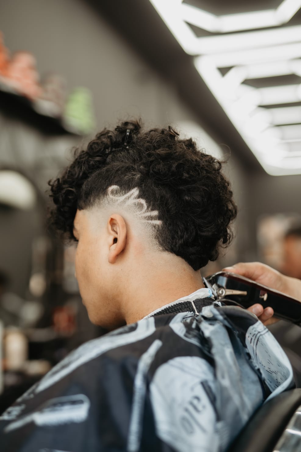 Professional barber at work